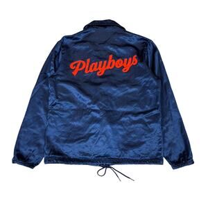Ebbets Field Flannels Texas Playboys Satin Windbreaker Jacket Men's M Rare